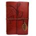 ETT 562741423162 Yaprak Desenli Kahverengi Deri Defter 4