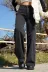 Exporanto Sslş02 Holly Siyah Wide Leg Etkili Fermuarlı Süper Yüksek Bel Jeans Salaş Kot Pantolon ( Solmaz Kumaş) 3