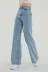Exporanto TYC00700167589 Extra Yüksek A.c.a.i.p Mavi Kar Salaş Jeans Pazazzo Pantolon (Süper Yüksek Solmayan) 4