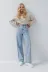 Exporanto TYC00700170549 Kira 90's Açık Kar Likralı Süper Yüksek Bel Salaş Jean Pantolon. (Süper Yüksek.) Wide Leg. 1