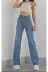 Exporanto TYCFR2ZF0N170455048142730 Extra Yüksek Bel Salaş Paça Kadın Tatlı Mavi Denim Kot Jean 4