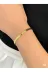 FAMEMUS ACCESSORY 0040796 Çelik Gold Yassı Zincir Bileklik 1