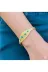 FAMEMUS ACCESSORY 0040892 Gold Renk Yaprak Desenli Turkuaz Taşlı Bilezik 1