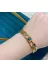 FAMEMUS ACCESSORY 0040895 Sevgililer Gününe Özel Gold Çelik Turkuaz Taşlı Özel Tasarım Bileklik 1