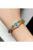 FAMEMUS ACCESSORY 0040896 Gold Turkuaz Taşlı Zarif Kadın Bileklik 3