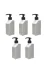 FOUR SEASON OtelBukleti-6329 5 Adet 1 Lt Pompalı El Dezenfektanı Sıvı Sabun Kolonya Boş Şişesi Bidonu 1000 Ml 2
