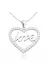 Generic DMR-GMSH-BRKD-PND47138031 Gümüş Taşlı Love Kolye 1