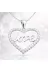 Generic DMR-GMSH-BRKD-PND47138031 Gümüş Taşlı Love Kolye 2