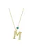 Generic DMR-GMSH-BRKD-PT11003176 Gümüş Nazar Gold M Harfi Kadın Kolye 1