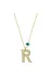 Generic DMR-GMSH-BRKD-PT11003181 Gümüş Nazar Gold R Harfi Kadın Kolye 1