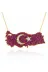 Generic DMR-GMSH-BRKD-PT11003736 Gümüş Gold Ay Yıldız Türkiye Haritası Kadın Kolye 1