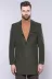 Geniş Yaka Diz Üstü Yeşil Erkek Palto - Wessi 2