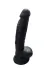 Gerçekçi Testisli Siyah Dildo 20 Cm 1