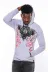 Gri Kaplan Baskılı Kapşonlu Sweatshirt | Wessi 1