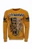 Hardal Taşlı Baskılı Bsiklet Yaka Sweatshirt - Wessi 1