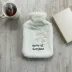 Hello Everyone Yazılı Kurdeleli Beyaz Peluş Sıcak Su Torbası 1 Lt – Yumuşak Kılıf, Uzun Süre Sıcak Tutan Termal Su Torbası (4745) 1