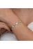 HRN034 T8968 Nidam Butik Gümüş Üçlü Kalp Kadın Bileklik 3