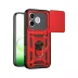Huawei Honor 600 Lite Pars Lens Yüzüklü Silikon - Kırmızı 1