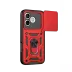 Huawei Honor 600 Lite Pars Lens Yüzüklü Silikon - Kırmızı 2