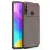 Huawei P40 Lite E Kılıf Auto Focus Karbon Kapak - Kahverengi 1