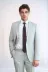 İki Parça Slim Fit Tek Düğmeli Açık Gri Erkek Takım Elbise - Wessi 4