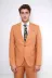İki Parça Slim Fit Tek Düğmeli Hardal Sarısı Erkek Takım Elbise - Wessi 2