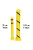 İlgi Trafik SB-052-3-SARI Kamyon Bariyer Metal Kaldırım Park Demiri Otopark Sabit Park Bariyeri 114Mm 100 Cm 3Mm Sarı 3