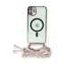 iPhone 11 Kılıf Divo Lazer Askılı Magsafe Kapak - Pembe 1