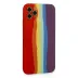 İphone 11 Pro Kılıf Ebruli Lansman Silikon - Kırmızı-mor 3