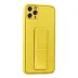 iPhone 11 Pro Max Kılıf Coco Deri Standlı Kapak - Sarı 2