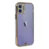 iPhone 12 Kılıf Liva Taşlı Silikon - Mor 3