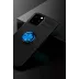 İphone 12 Kılıf Range Yüzüklü Silikon - Siyah-mavi 2