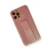İphone 12 Pro Kılıf Coco Karbon Standlı Kapak - Pembe 3