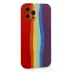 İphone 12 Pro Max Kılıf Ebruli Lansman Silikon - Kırmızı-mor 3