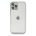 iPhone 12 Pro Max Kılıf Razer Lensli Silikon - Gümüş 1