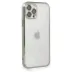 iPhone 12 Pro Max Kılıf Razer Lensli Silikon - Gümüş 3