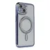 İphone 13 Kılıf Joke Simli Magneticsafe Kılıf - Mavi 1