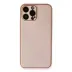 İphone 13 Pro Kılıf Coco Deri Silikon Kapak - Pembe 1