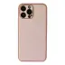 İphone 13 Pro Max Kılıf Coco Deri Silikon Kapak - Pudra 1
