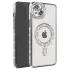 İphone 14 Kılıf Joke Simli Magneticsafe Kılıf - Gümüş 1