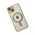 İphone 14 Plus Kılıf Magneticsafe Lazer Silikon - Gold 3