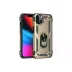 iPhone 14 Plus Kılıf Sofya Yüzüklü Silikon Kapak - Gold 1