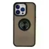 iPhone 15 Pro Kılıf Montreal Yüzüklü Silikon Kapak - Siyah 1