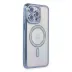 iPhone 15 Pro Max Kılıf Joke Simli Magneticsafe Kılıf - Mavi 1