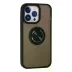 iPhone 15 Pro Max Kılıf Montreal Yüzüklü Silikon Kapak - Siyah 3