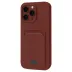 İphone 16 Plus Kılıf Kelvin Kartvizitli Silikon - Bordo 1