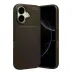 İphone 17 Auto Focus Karbon Kapak - Kahverengi 1