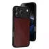 İphone 17 Pro Max Aras Deri Kapak - Bordo 1