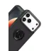 İphone 17 Pro Montreal Yüzüklü Silikon Kapak - Siyah 2