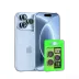 iPhone 18 Pro Raze Metal Kamera Lens - Açık Mavi 1